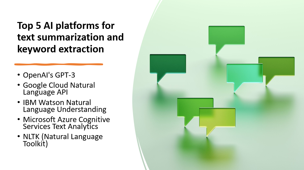 &quot;Top 5 AI platforms for text summarization and keyword extraction&quot;