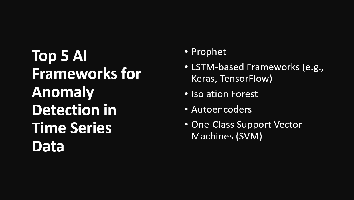 &quot;AI frameworks for anomaly detection in time series data&quot;